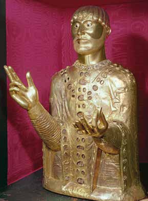 Figure 8: Bust reliquary of St. Baudime; French (Auvergne), mid-12th century.