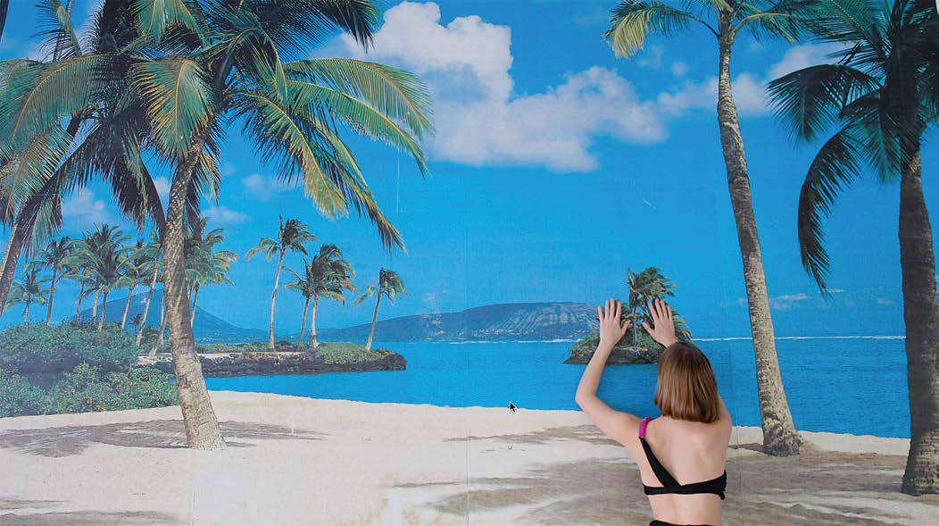 Strandbild Frau