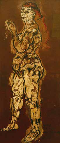 Abbildung 2: Oskar Kokoschka: Stehender
weiblicher Akt, Alma Mahler, 1918