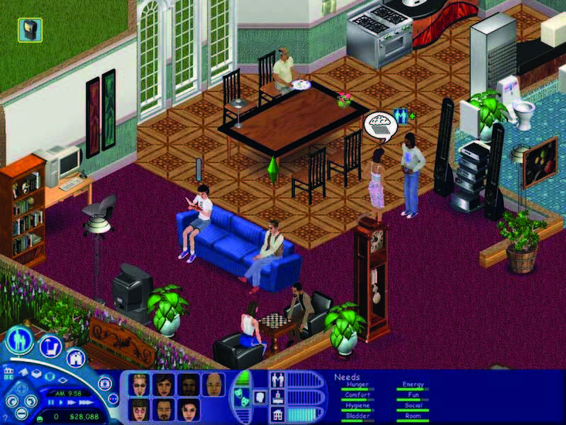 Figure 1: Inside the house (The Sims)